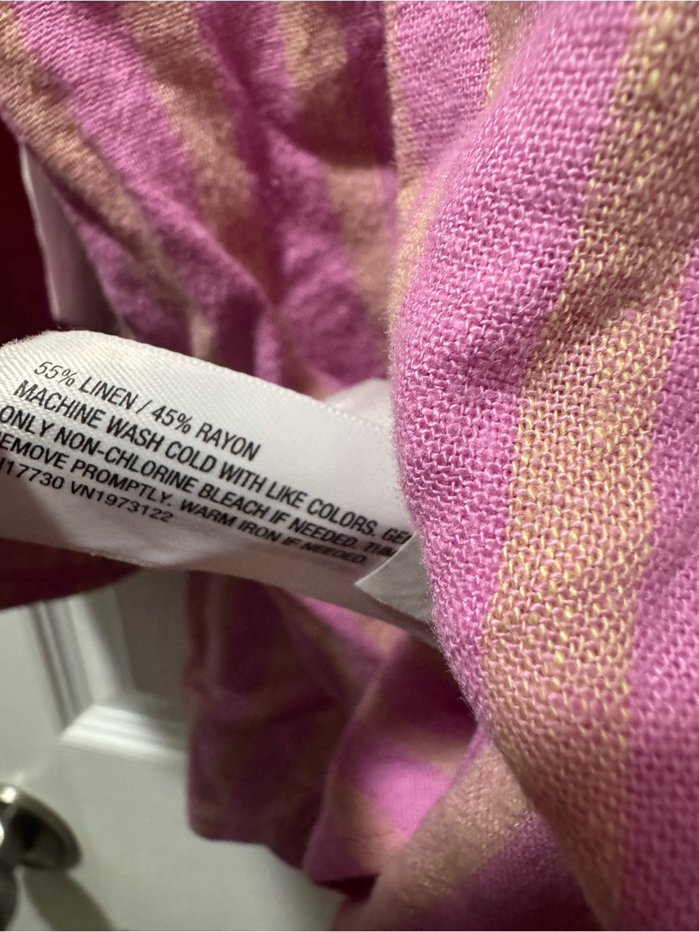 Universal Thread Pink Striped Button-Down Shirt - Picture 5 of 6
